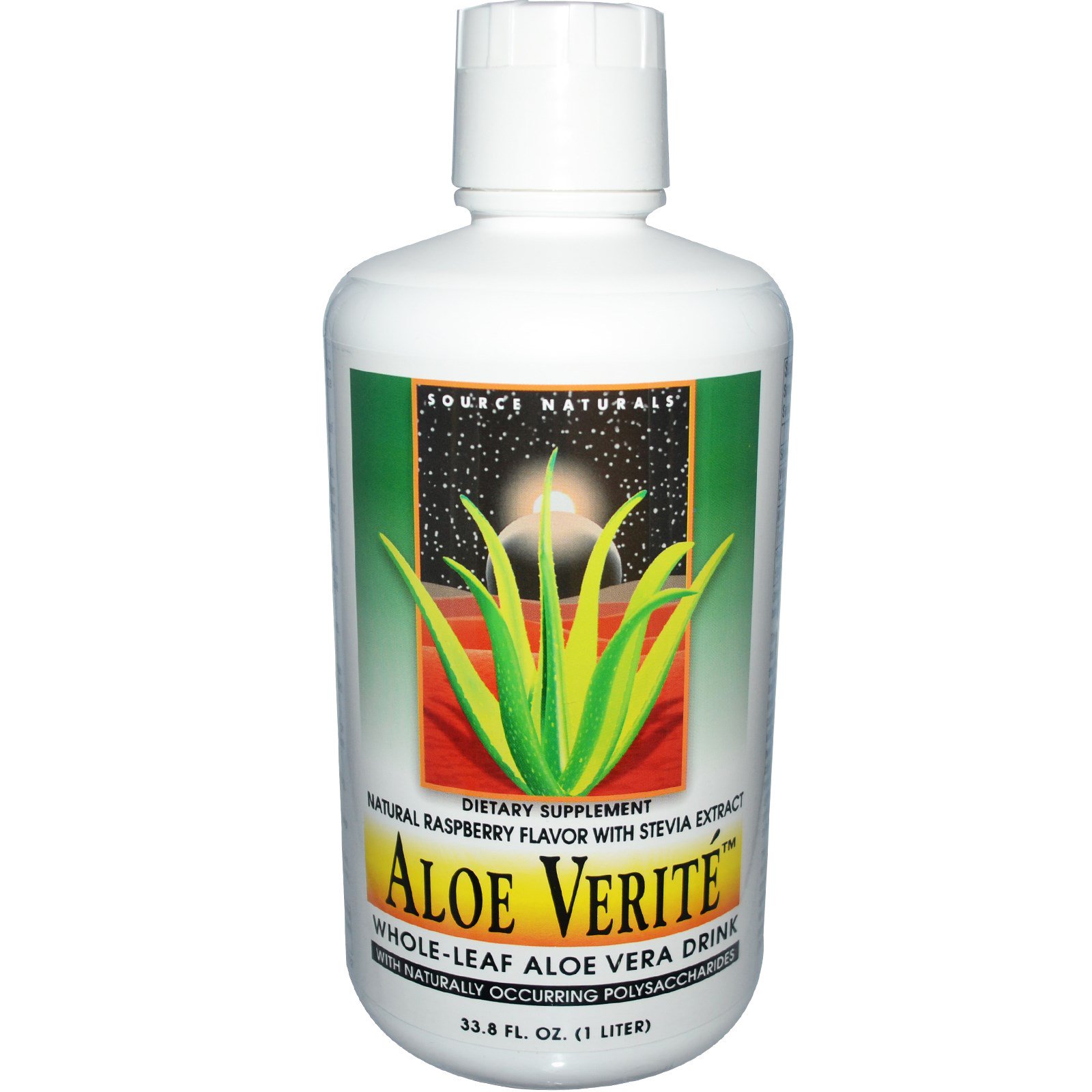 source naturals, aloe verite, natural raspberry flavor, with