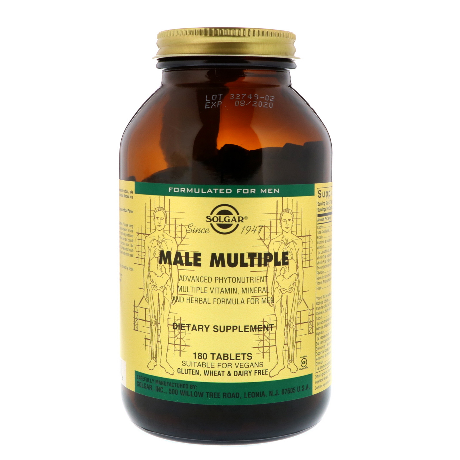 solgar, 男性多维,180片