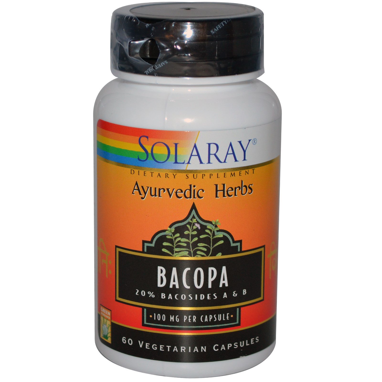 solaray, bacopa, 100 mg, 60 veggie caps (discontinued item)