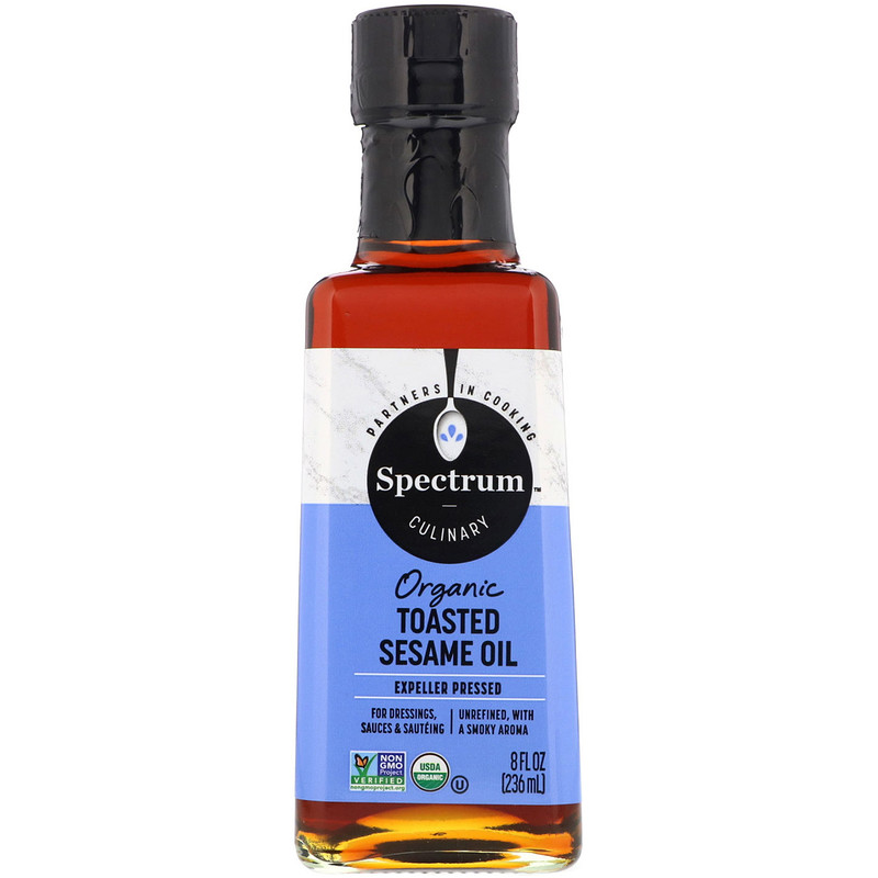 spectrum culinary, organic toasted sesame oil, exp