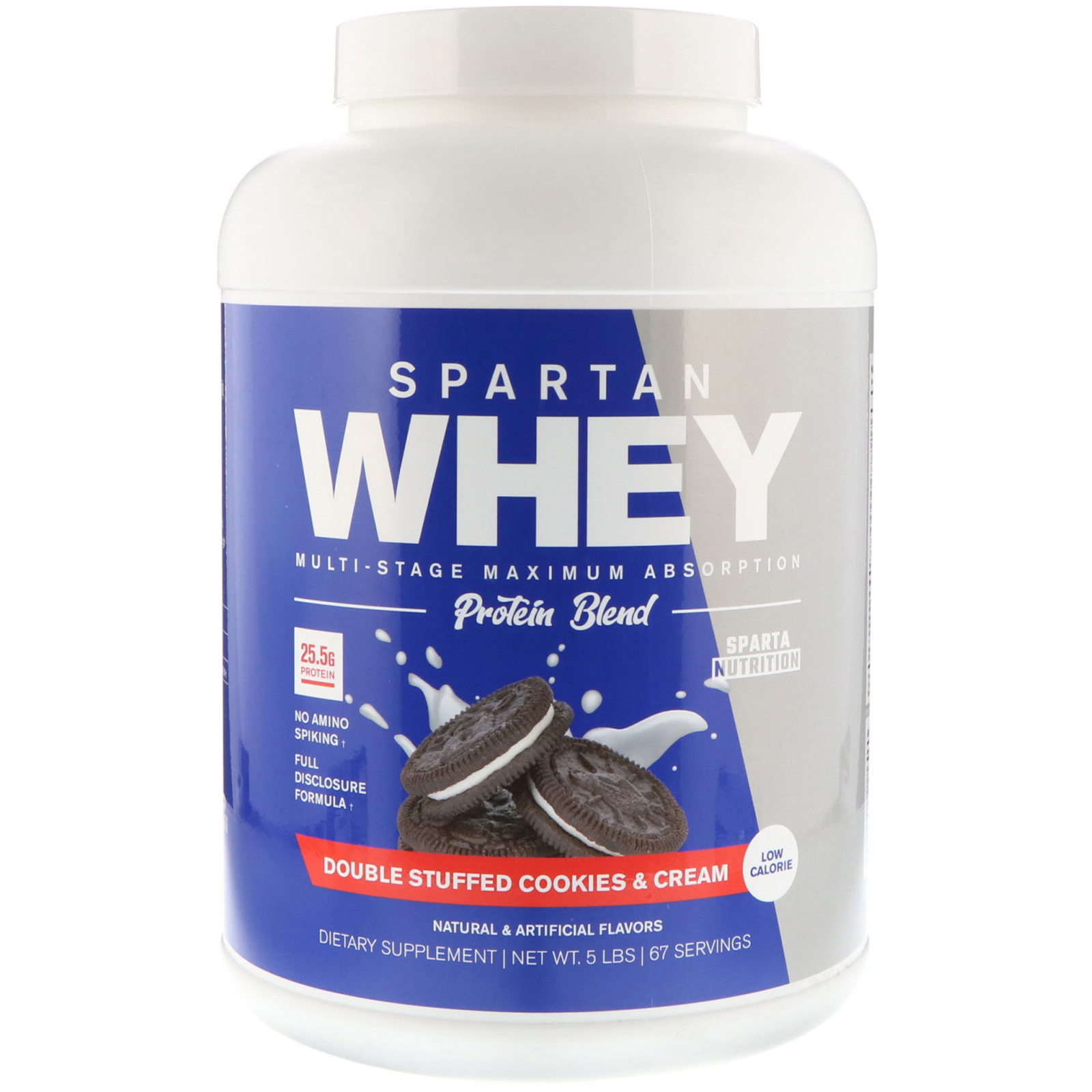 sparta nutrition, spartan whey, double stuffed cookies & cream