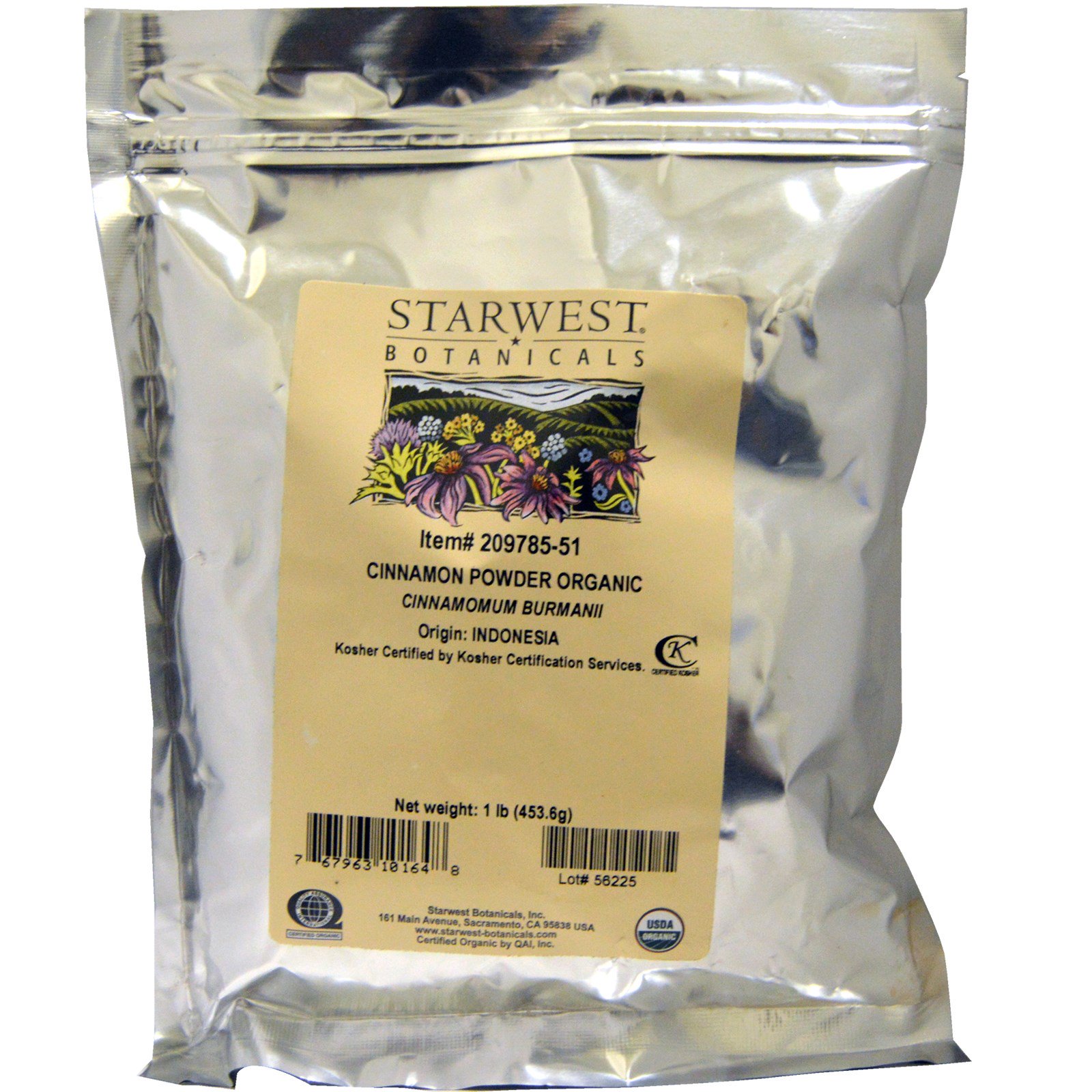 Starwest Botanicals, 有机肉桂粉，1 磅（453.6 克） - iHerb