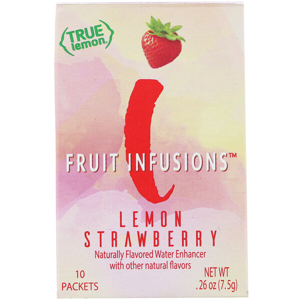 True Citrus, True Lemon, Fruit Infusion, Lemon Strawberry, 10 Packets, .26 oz (7.5 g)