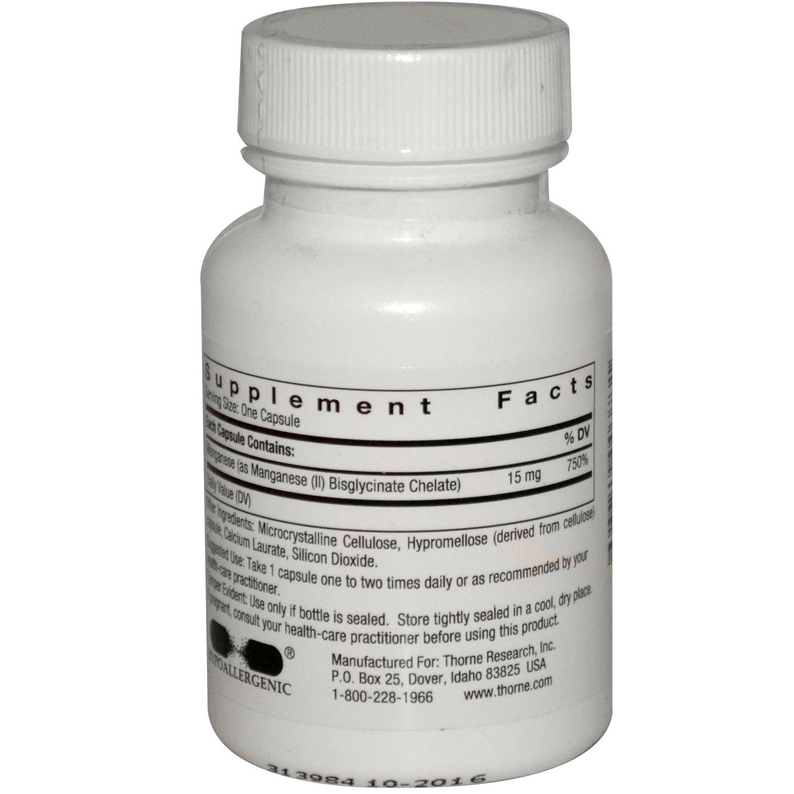 thorne research, 甘氨酸锰素食胶囊,60粒