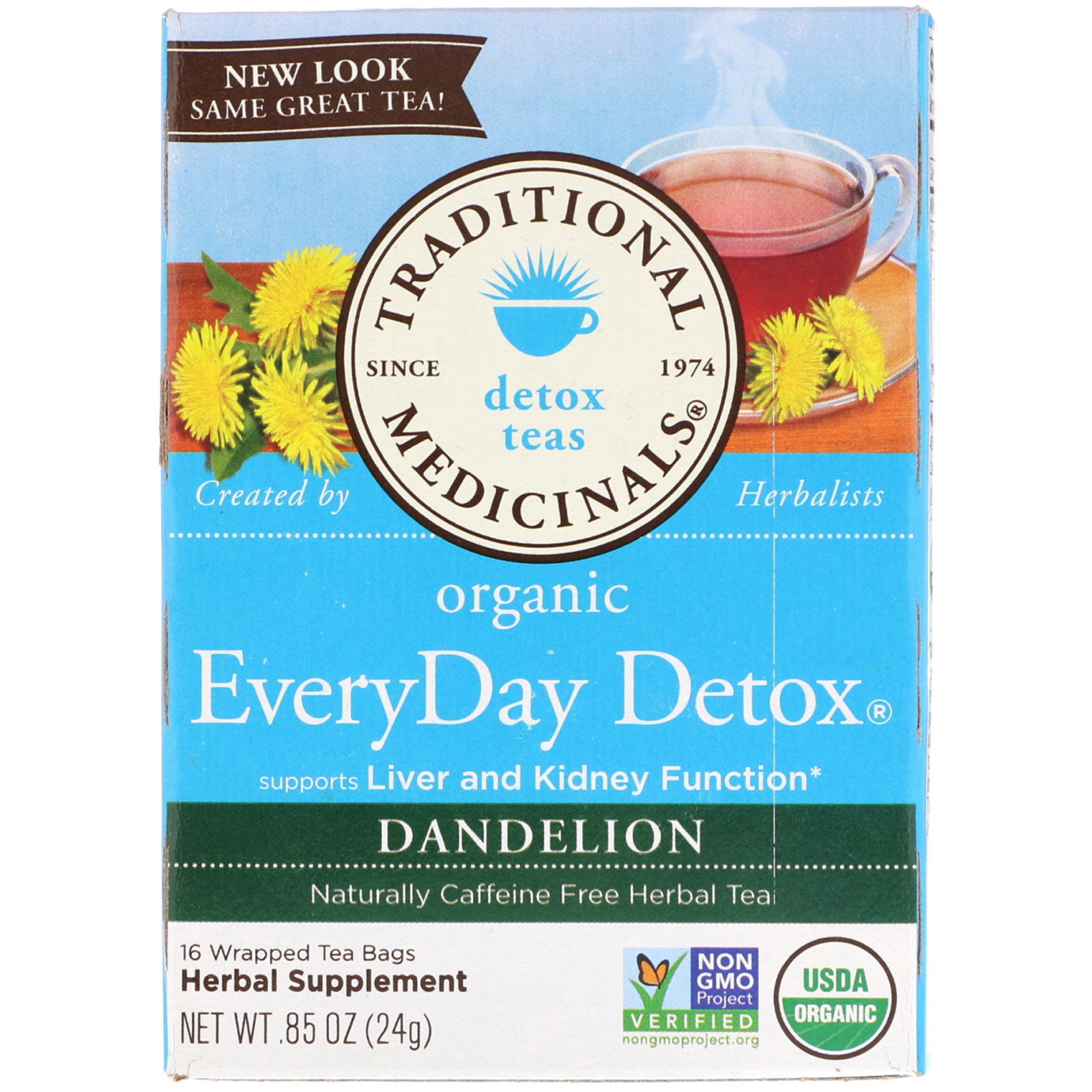 Traditional Medicinals, Organic EveryDay Detox Tea, Dandelion, 16
