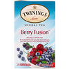 Twinings, 草本茶,混入浆果,不含咖啡萃取,20袋独立包装,1.41 oz (40 g)