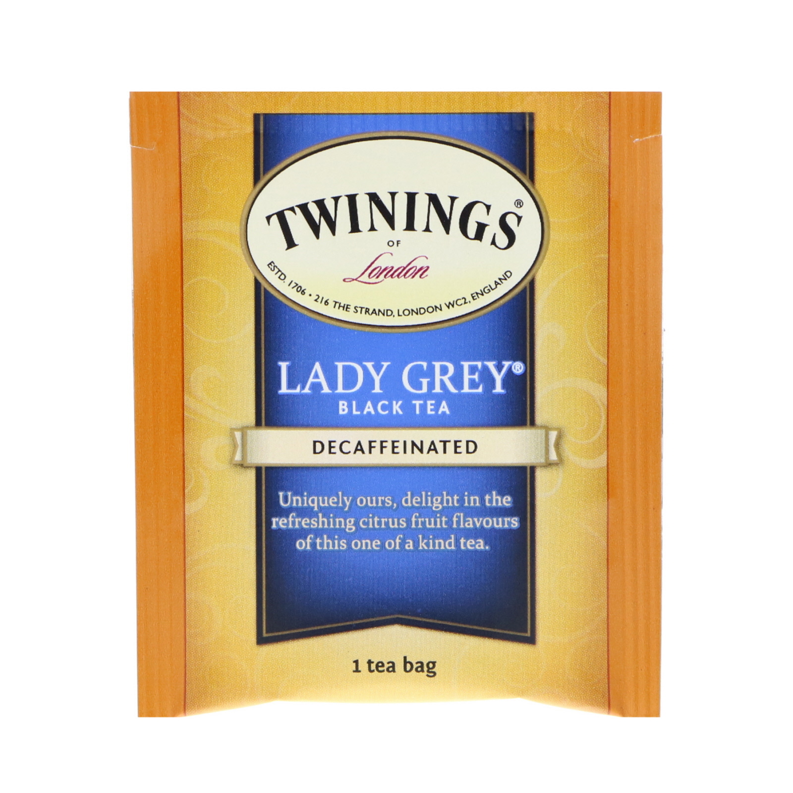 Twinings, Lady Grey Tea, Naturally Decaffeinated, 20 Tea Bags, 1.41 oz 