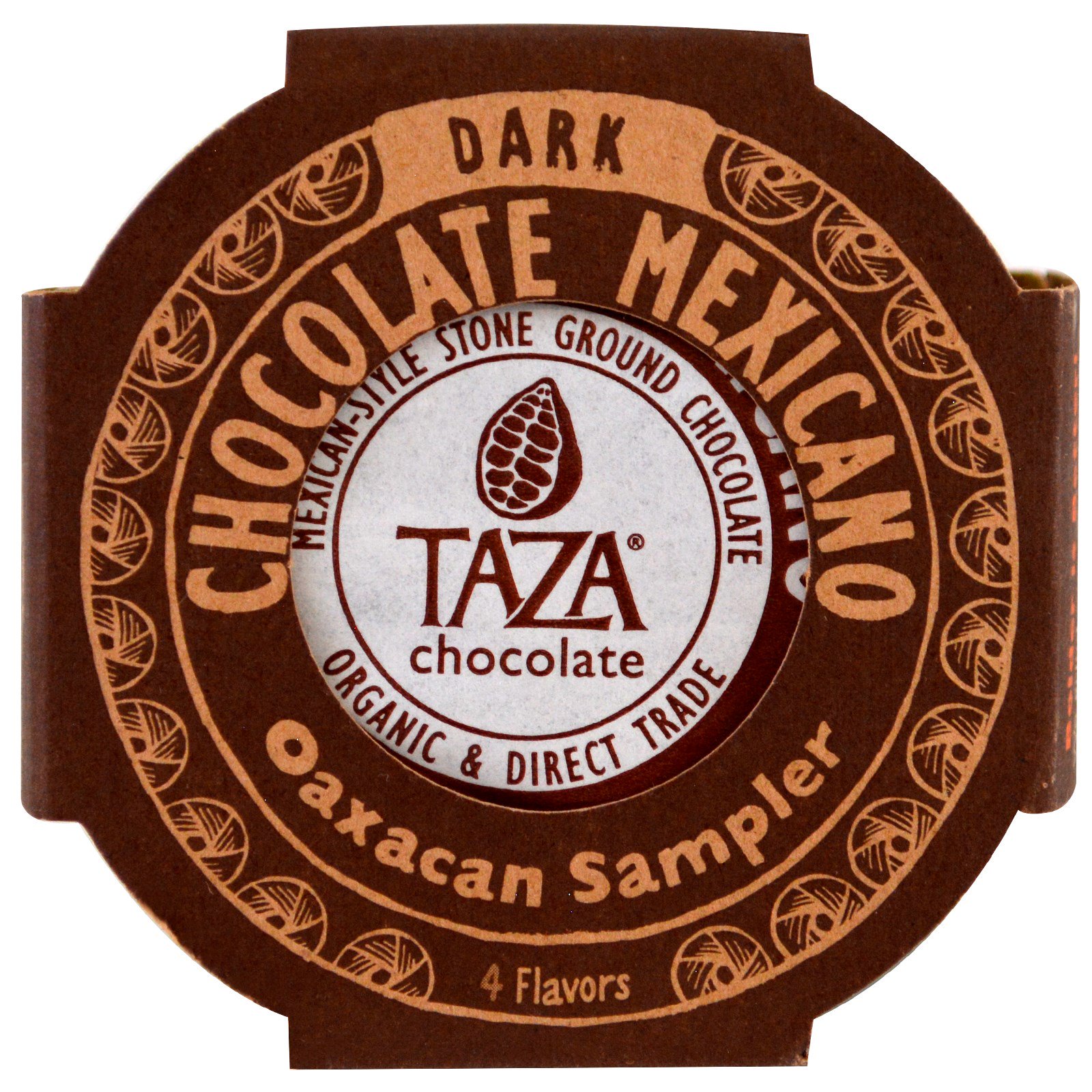 taza chocolate, 墨西哥巧克力,有机石磨黑巧克力片,瓦哈卡什锦巧克力